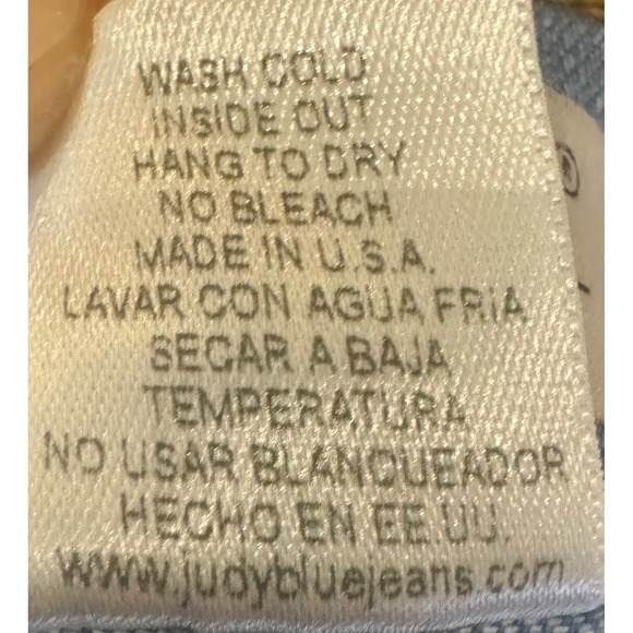 Judy Blue Womens High Rise Bell Bottom Flare Jeans Light Wash Raw Hem 8396 3/26 - Picture 7 of 7